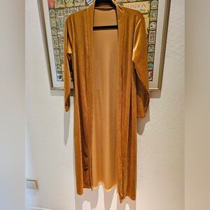Maxi Velvet Duster OS Gold